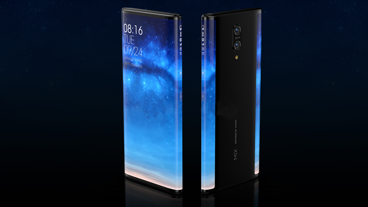 小米MIX Alpha 2渲染图:100%屏占比+1亿像素